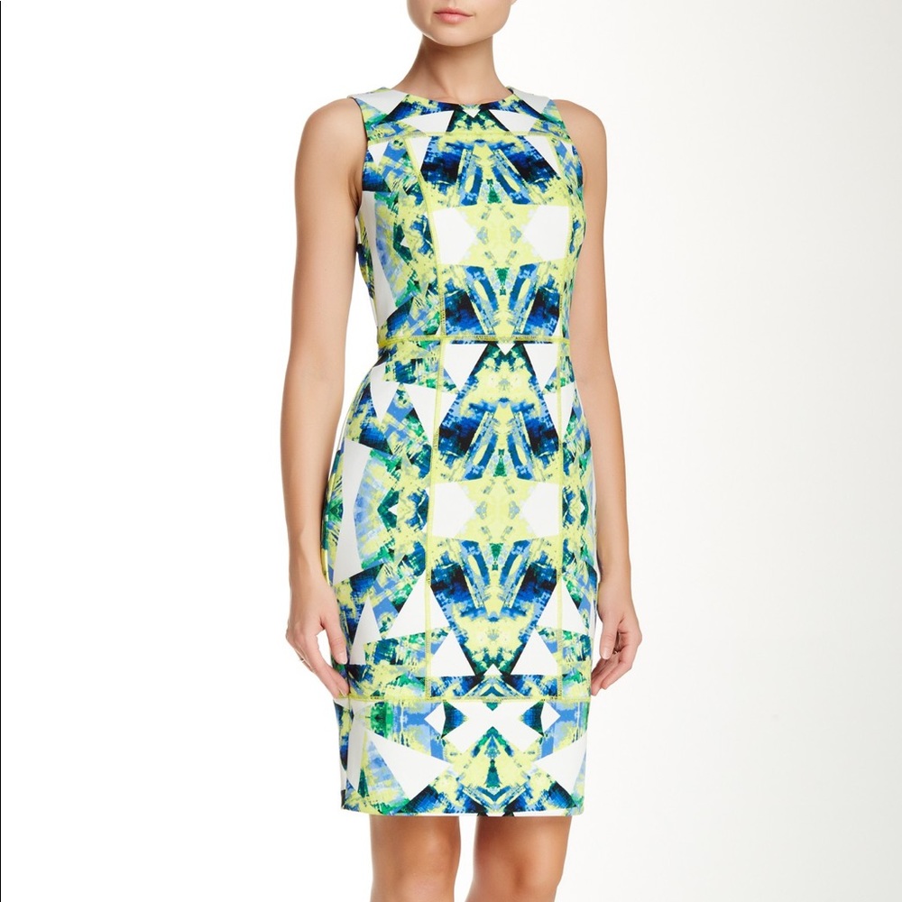 Vince Camuto Sleeveless Kaleidoscope Print Dress